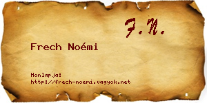 Frech Noémi névjegykártya